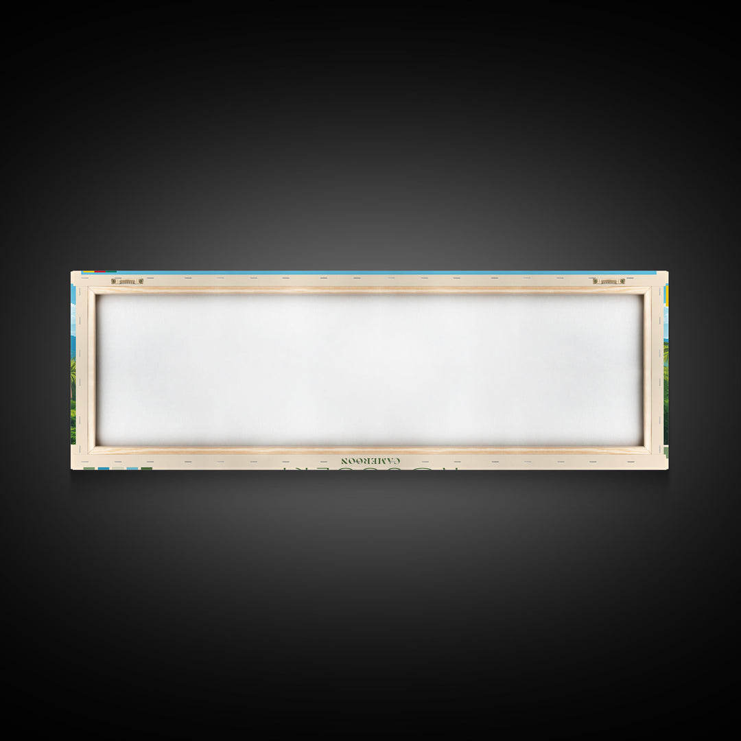 Kousseri, Cameroon Travel Poster Panoramic Canvas Print, Kousseri, Cameroon Painting, Cameroon Art, Kousseri Travel Art, Guest Room Painting