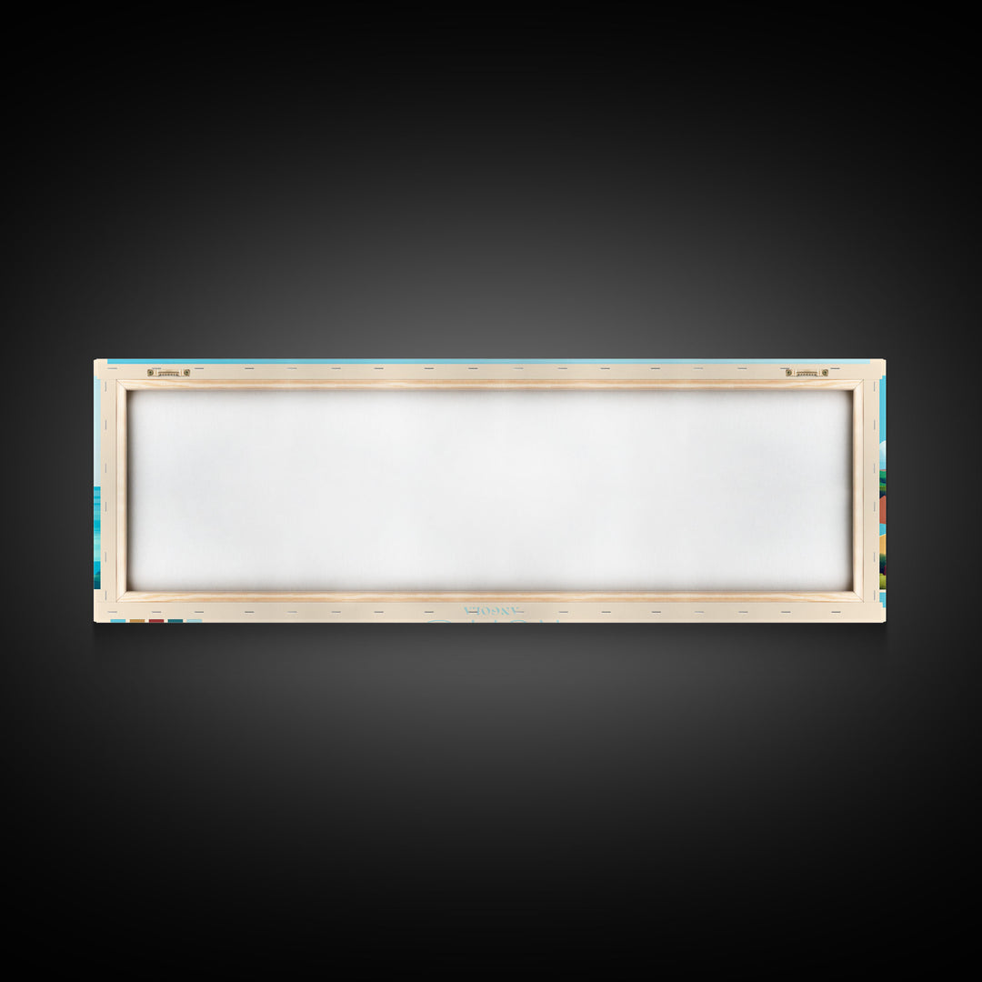 Panoramic Travel Poster Kuito, Angola Canvas Print, Kuito, Angola Painting, Angola Art, Kuito Travel Art, Guest Room Painting