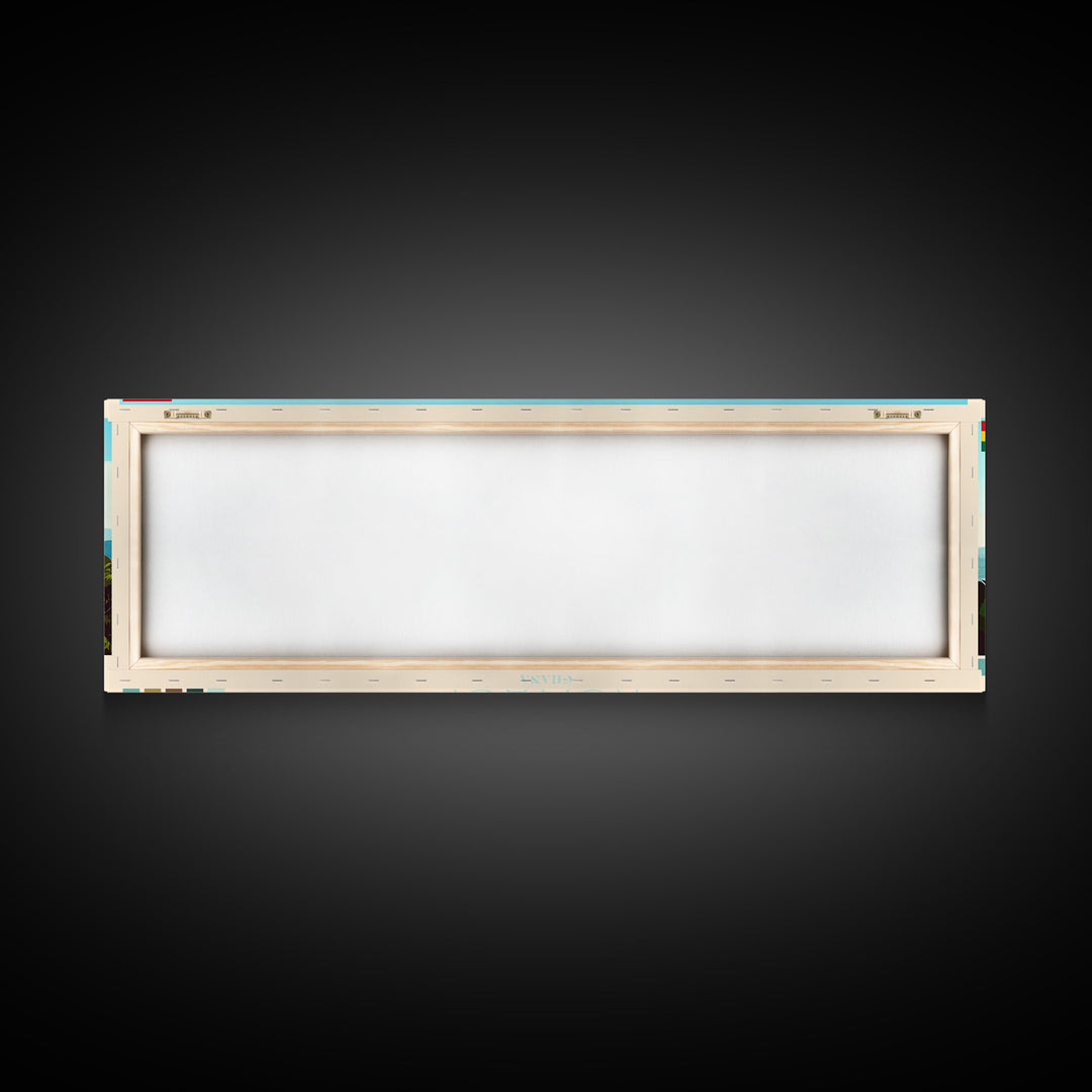 Kumasi, Ghana Panoramic Travel Poster Canvas Print, Kumasi, Ghana Painting, Ghana Art, Kumasi Panoramic Travel Art, Travel Painting