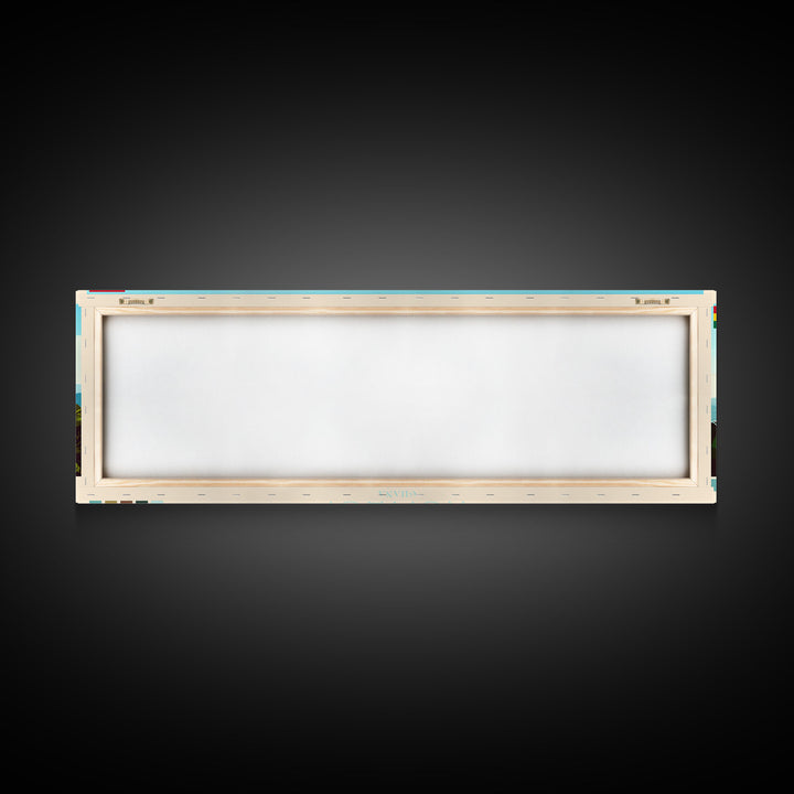 Kumasi, Ghana Panoramic Travel Poster Canvas Print, Kumasi, Ghana Painting, Ghana Art, Kumasi Panoramic Travel Art, Travel Painting