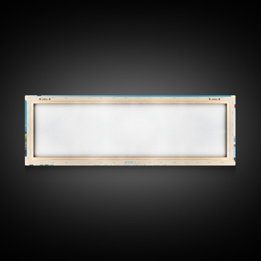 La Florida, Chile Panoramic Travel Poster Canvas Print, La Florida, Chile Painting, Chile Art, La Florida Travel Art, Living Room Painting