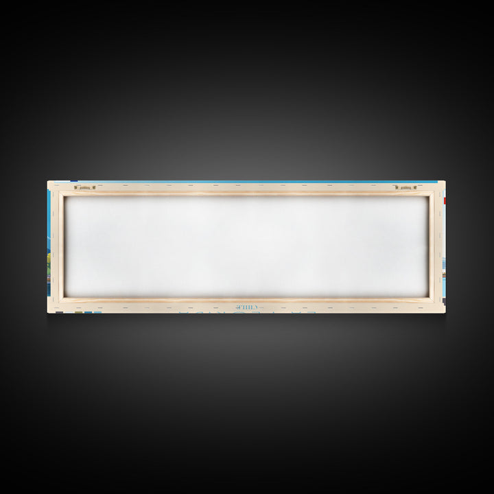 La Florida, Chile Panoramic Travel Poster Canvas Print, La Florida, Chile Painting, Chile Art, La Florida Travel Art, Living Room Painting