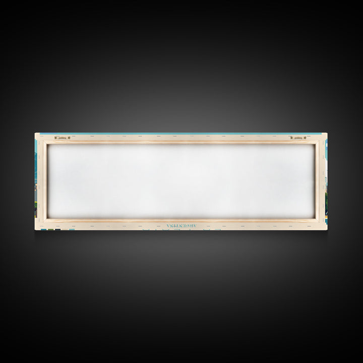 Panoramic Travel Poster La Plata, Argentina Canvas Print, La Plata, Argentina Painting, Argentina Art, La Plata Travel Art, Guest Room Painting