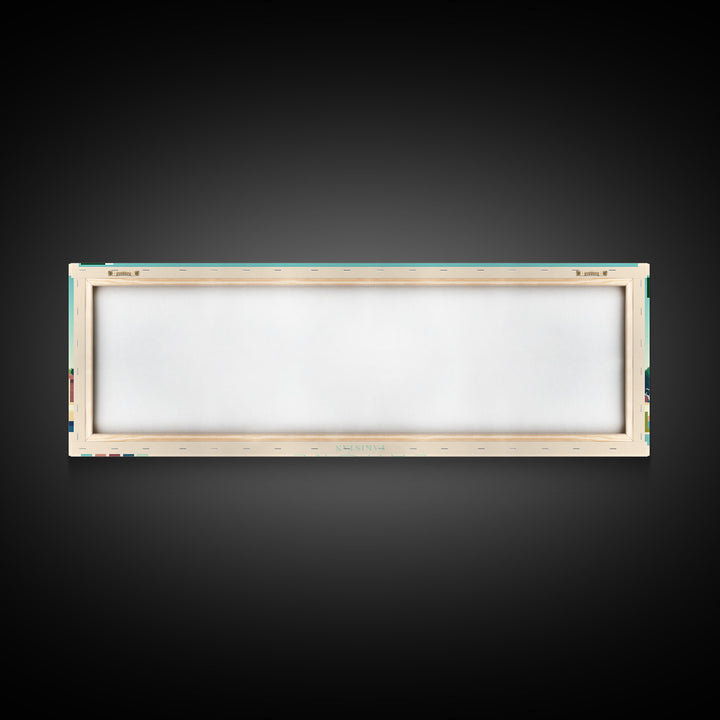 Lahore, Pakistan Panoramic Travel Poster Canvas Print, Lahore, Pakistan Painting, Pakistan Art, Lahore Travel Art, Guest Room Painting