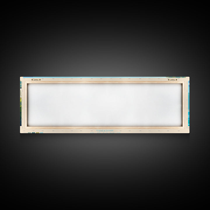 Lanus, Argentina Travel Poster Panoramic Canvas Print, Lanus, Argentina Painting, Argentina Art, Lanus Travel Art, Guest Room Painting