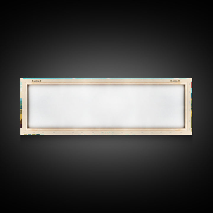 Lethbridge, Canada Panoramic Travel Poster Canvas Print, Lethbridge, Canada Painting, Canada Art, Lethbridge Travel Art, Living Room Painting