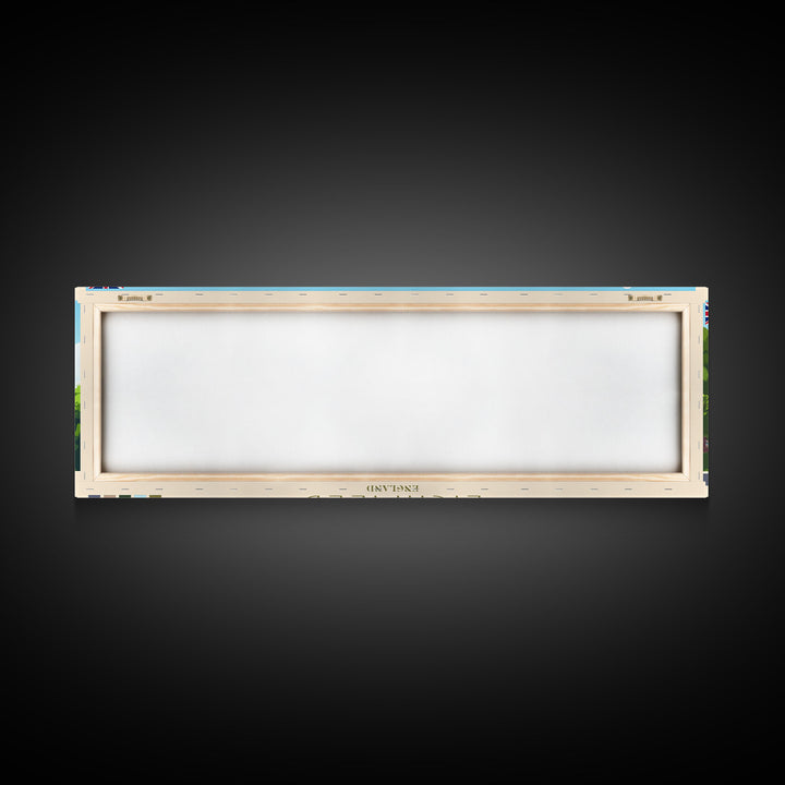 Lichfield, England Travel Poster Panoramic Canvas Print, Lichfield, England Painting, England Art, Lichfield Travel Art, Guest Room Painting