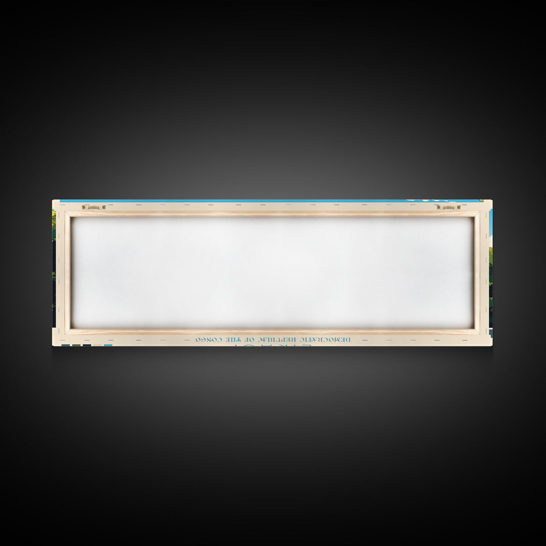Likasi, Congo Travel Poster Panoramic Canvas Print, Likasi, Congo Painting, Congo Art, Likasi Travel Art, Guest Room Painting