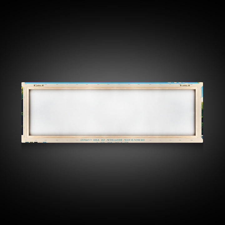 Likasi, Congo Travel Poster Panoramic Canvas Print, Likasi, Congo Painting, Congo Art, Likasi Travel Art, Guest Room Painting