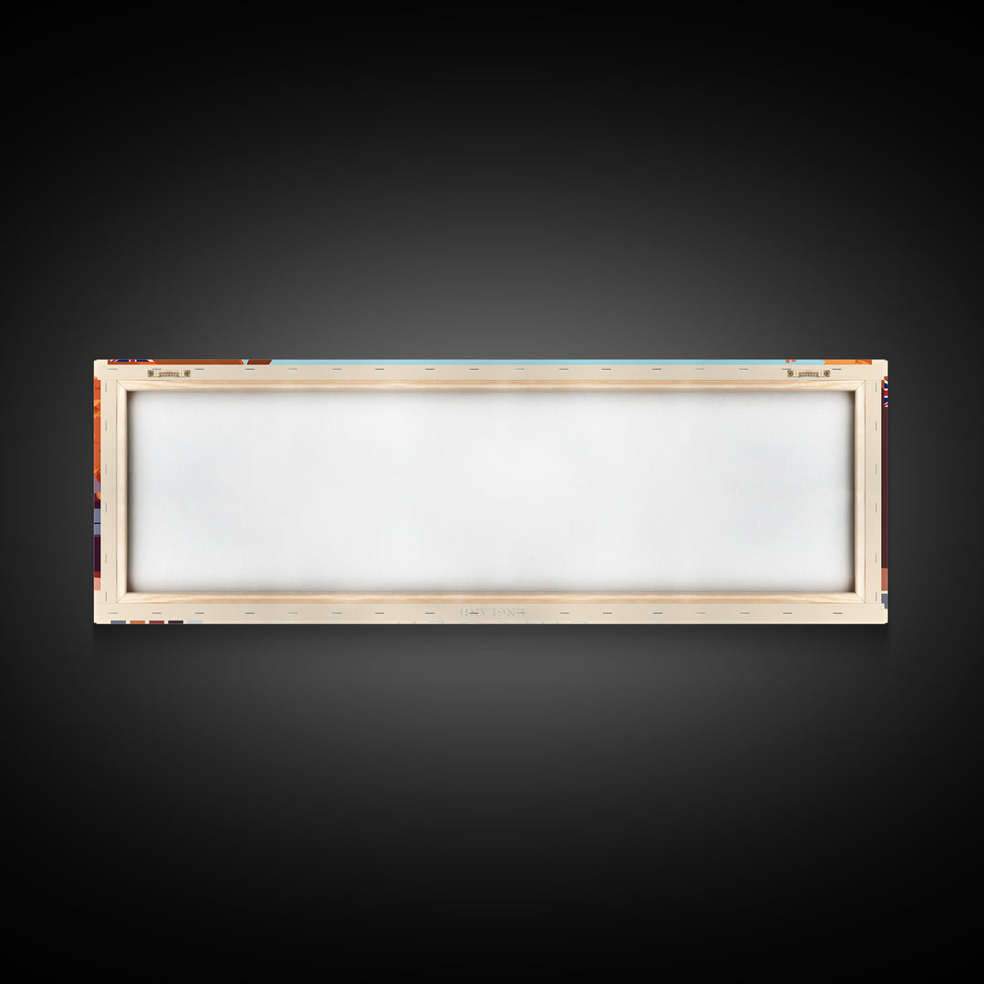 Panoramic Travel Poster Lincoln, England Canvas Print, Lincoln, England Painting, England Art, Lincoln Travel Art, Guest Room Painting