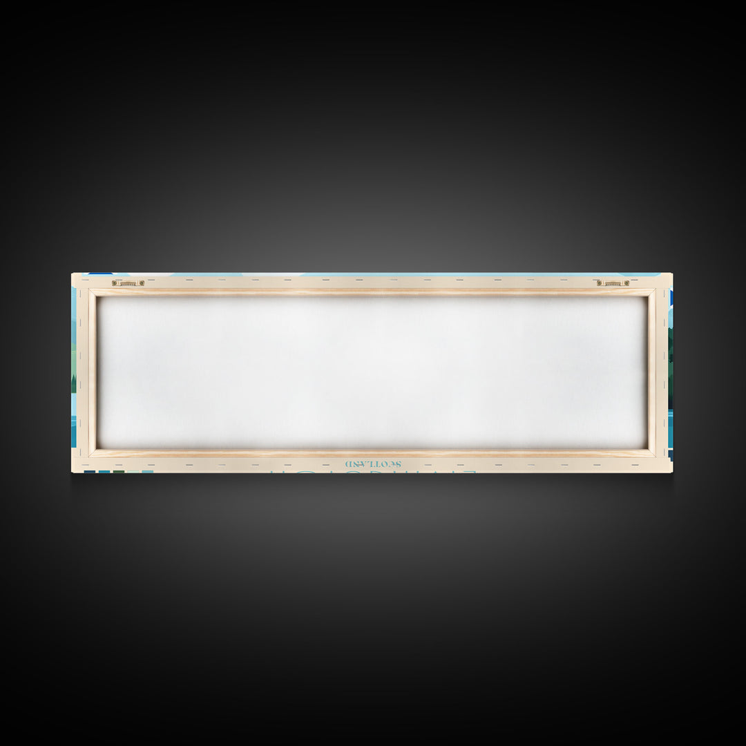 Livingston, Scotland Panoramic Travel Poster Canvas Print, Livingston, Scotland Painting, Scotland Art, Livingston Travel Art, Living Room Painting