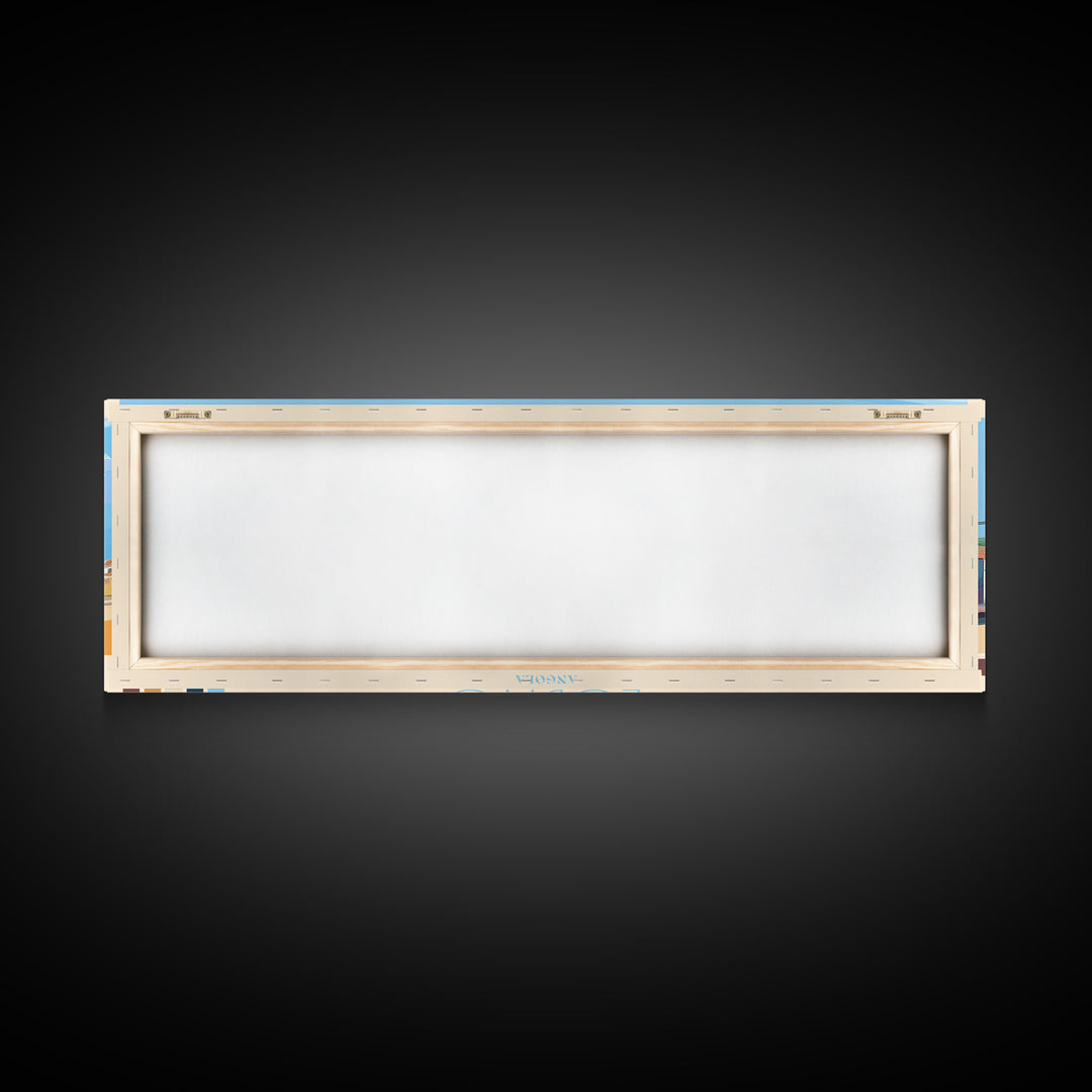 Lobito, Angola Travel Poster Panoramic Canvas Print, Lobito, Angola Painting, Angola Art, Lobito Travel Art, Guest Room Painting