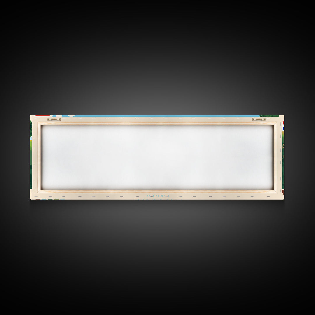 Luque, Paraguay Panoramic Travel Poster Canvas Print, Luque, Paraguay Painting, Paraguay Art, Luque Travel Art, Living Room Painting