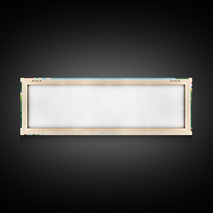 Luque, Paraguay Panoramic Travel Poster Canvas Print, Luque, Paraguay Painting, Paraguay Art, Luque Travel Art, Living Room Painting