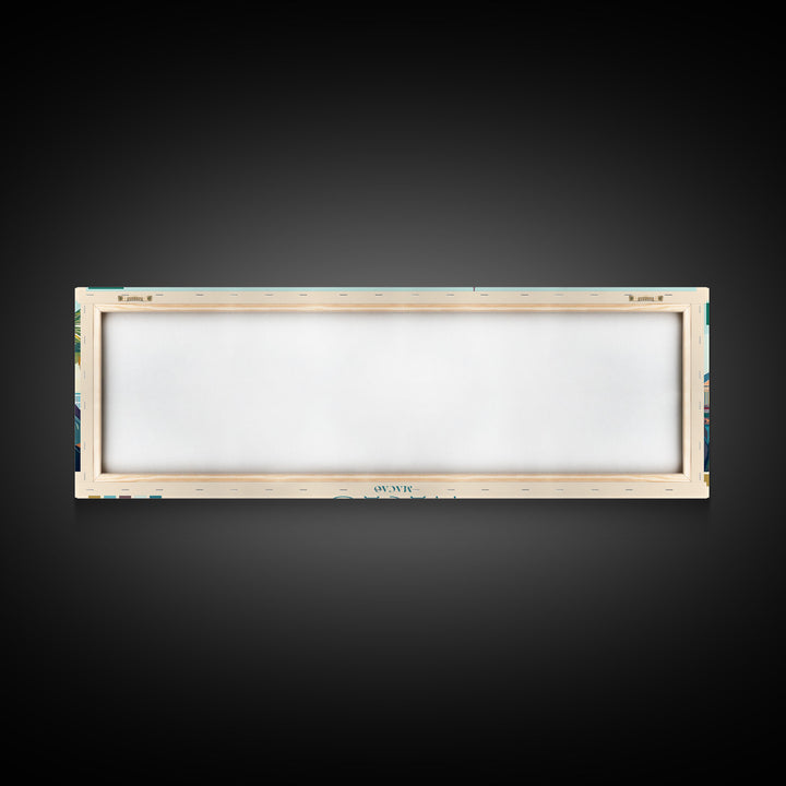 Macao, Macao Panoramic Travel Poster Canvas Print, Macao, Macao Painting, Macao Art, Macao Panoramic Travel Art, Travel Painting