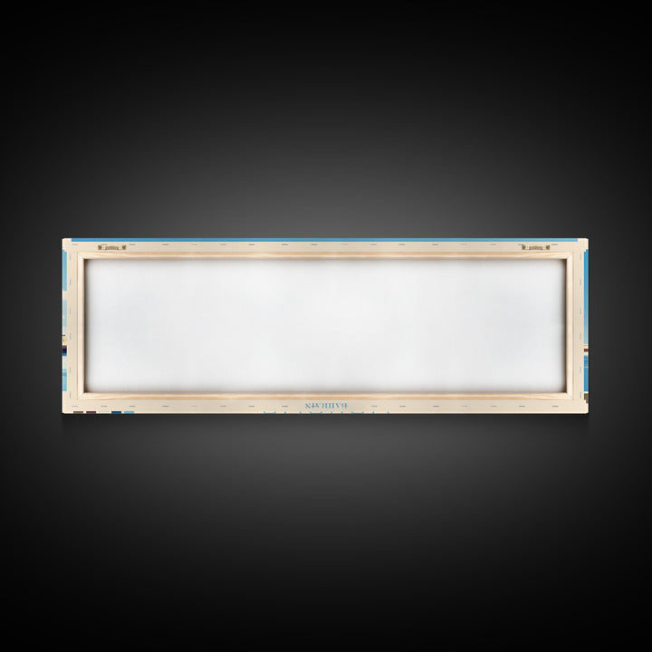 Manama, Bahrain Travel Poster Panoramic Canvas Print, Manama, Bahrain Painting, Bahrain Art, Manama Travel Art, Guest Room Painting