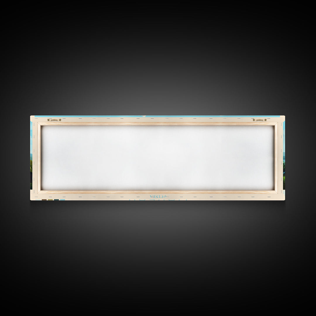 Panoramic Travel Poster Maneah, Guinea Canvas Print, Maneah, Guinea Painting, Guinea Art, Maneah Travel Art, Guest Room Painting