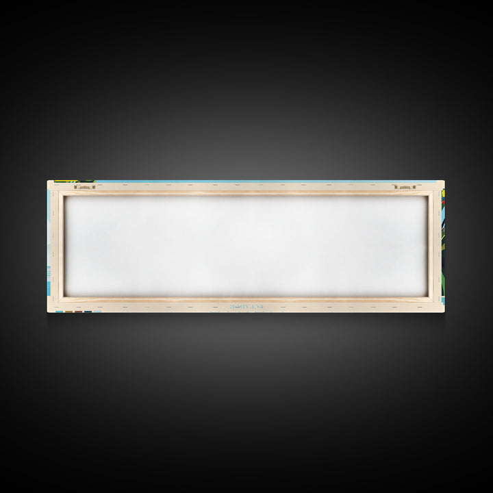 Manta, Ecuador Panoramic Travel Poster Canvas Print, Manta, Ecuador Painting, Ecuador Art, Manta Travel Art, Living Room Painting