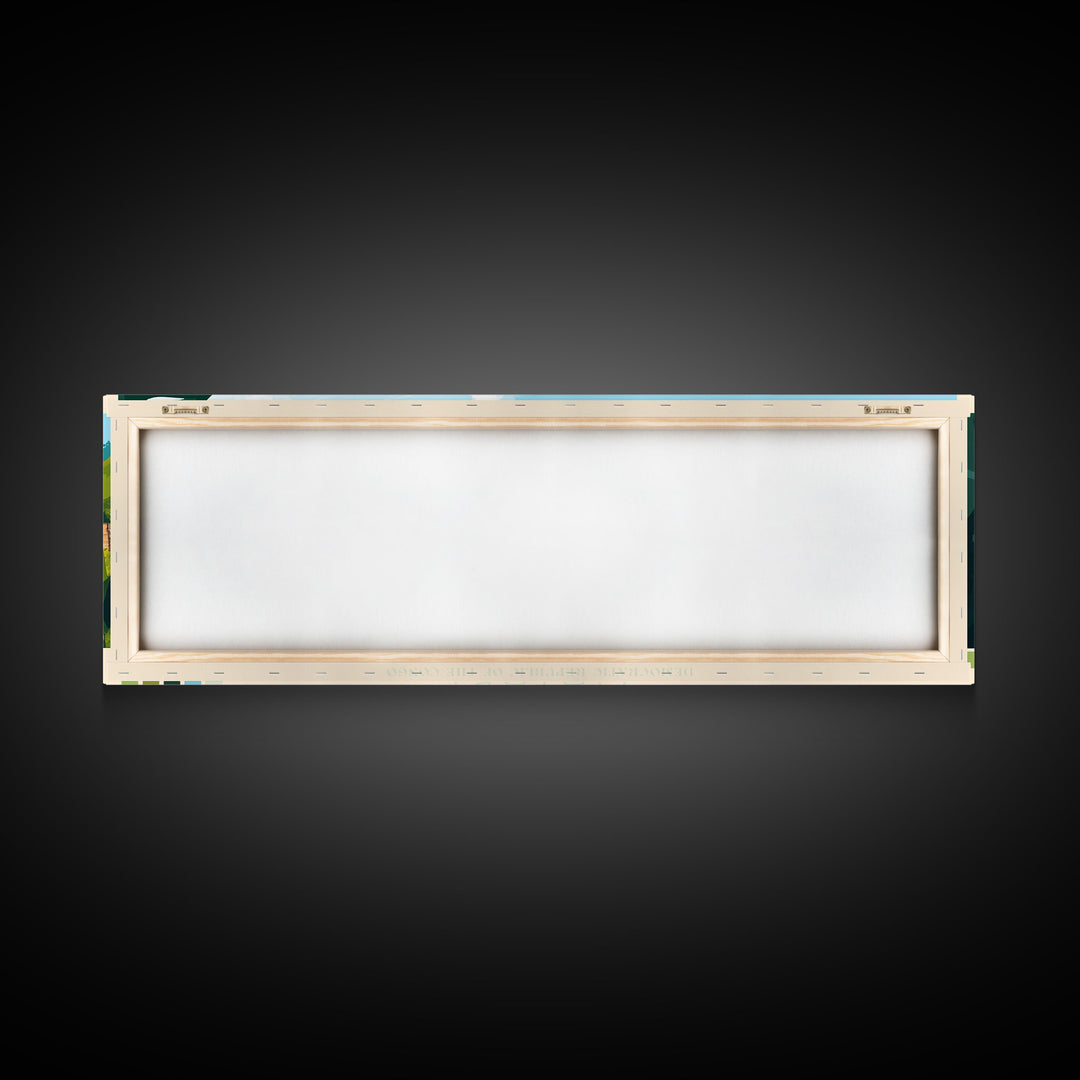 Panoramic Travel Poster Matadi, Congo Canvas Print, Matadi, Congo Painting, Congo Art, Matadi Travel Art, Guest Room Painting