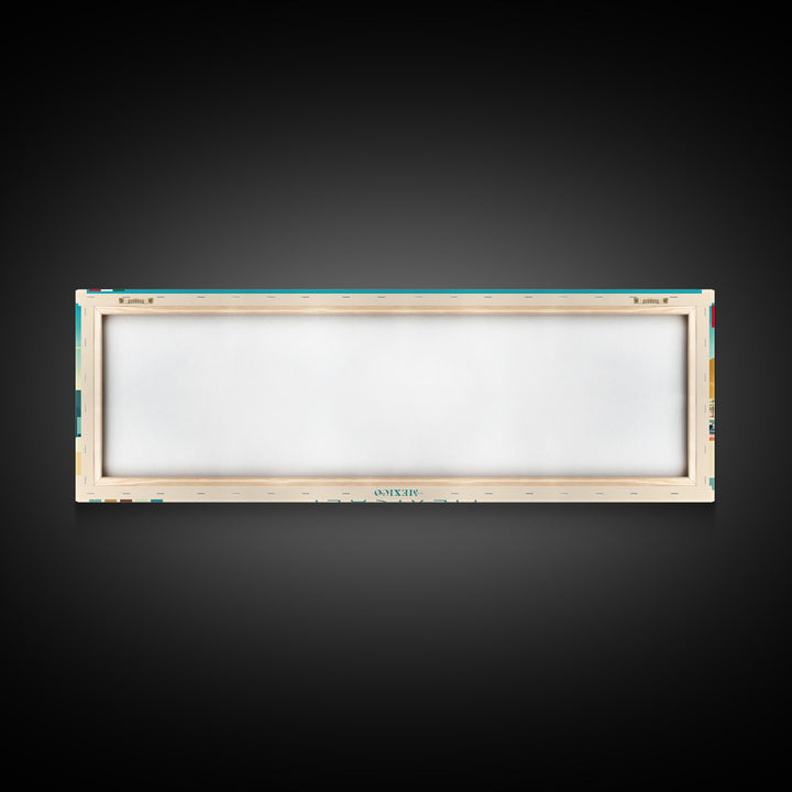 Mexicali, Mexico Panoramic Travel Poster Canvas Print, Mexicali, Mexico Painting, Mexico Art, Mexicali Panoramic Travel Art, Travel Painting