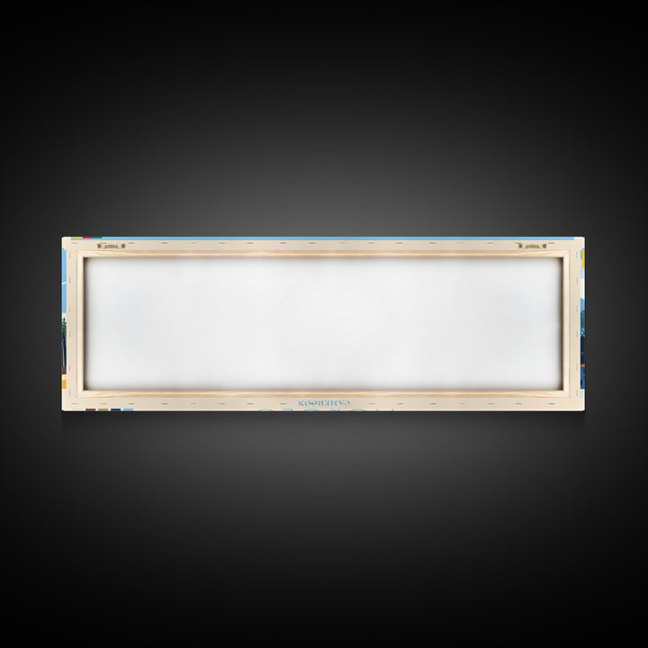 Mokolo, Cameroon Panoramic Travel Poster Canvas Print, Mokolo, Cameroon Painting, Cameroon Art, Mokolo Travel Art, Living Room Painting