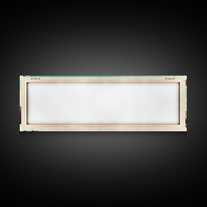 Montreal, Canada Panoramic Travel Poster Canvas Print, Montreal, Canada Painting, Canada Art, Montreal Travel Art, Guest Room Painting