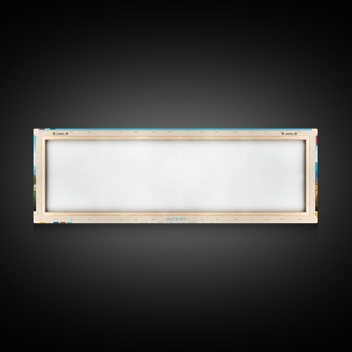 Morelia, Mexico Panoramic Travel Poster Canvas Print, Morelia, Mexico Painting, Mexico Art, Morelia Travel Art, Living Room Painting