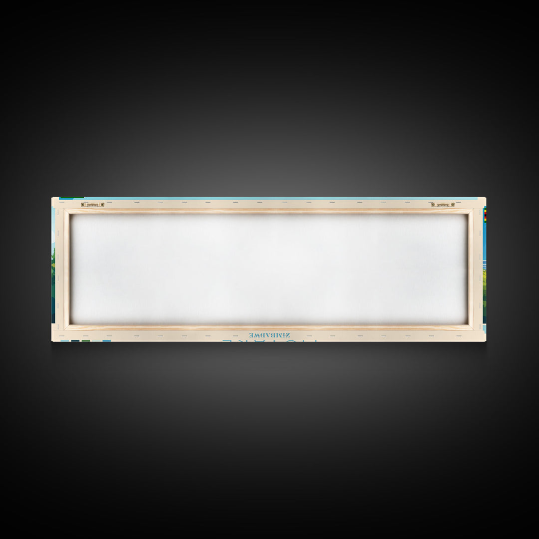 Panoramic Travel Poster Mutare, Zimbabwe Canvas Print, Mutare, Zimbabwe Painting, Zimbabwe Art, Mutare Travel Art, Guest Room Painting