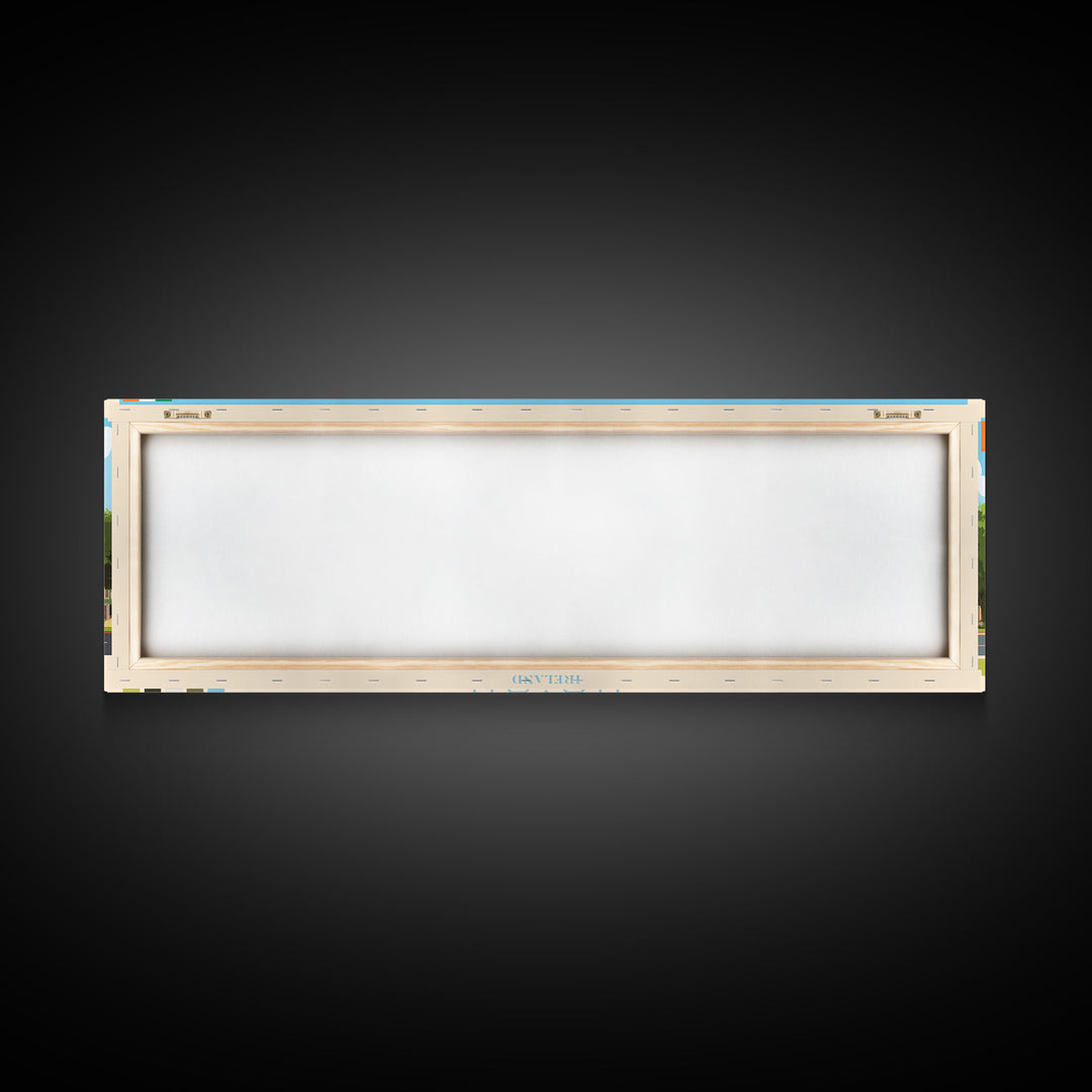 Navan, Ireland Travel Poster Panoramic Canvas Print, Navan, Ireland Painting, Ireland Art, Navan Travel Art, Guest Room Painting
