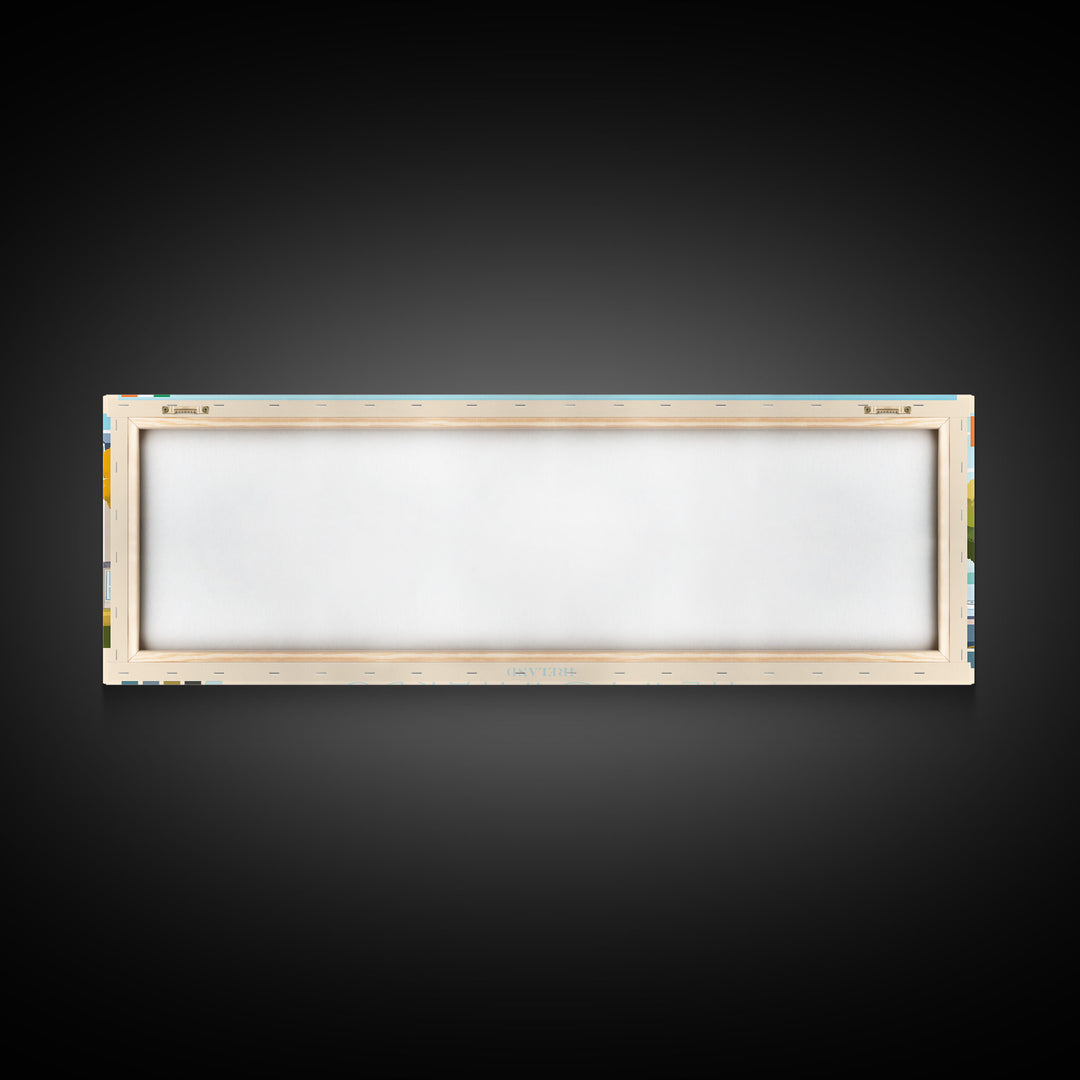 Newtownards, Ireland Travel Poster Panoramic Canvas Print, Newtownards, Ireland Painting, Ireland Art, Newtownards Travel Art, Guest Room Painting
