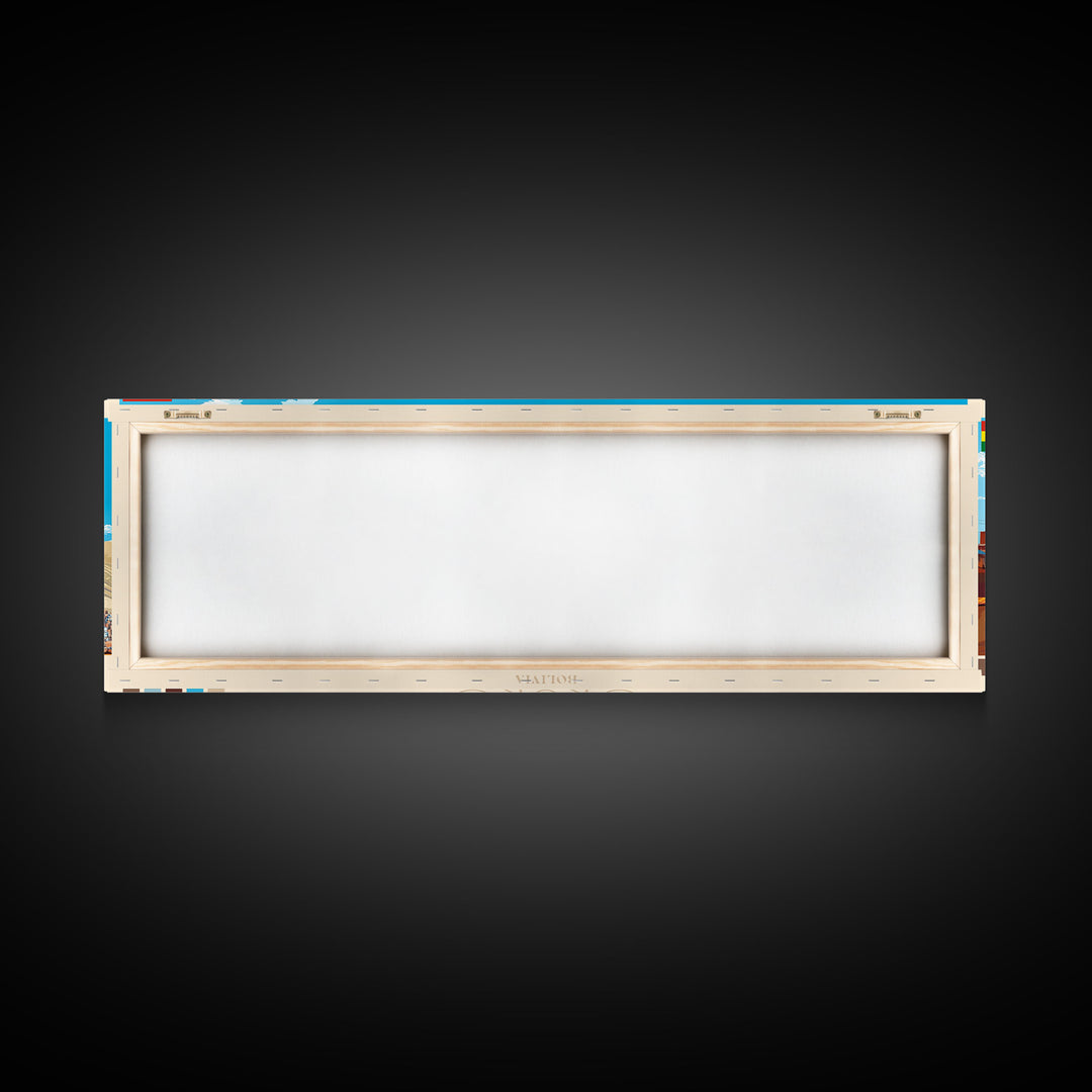 Oruro, Bolivia Panoramic Travel Poster Canvas Print, Oruro, Bolivia Painting, Bolivia Art, Oruro Panoramic Travel Art, Travel Painting