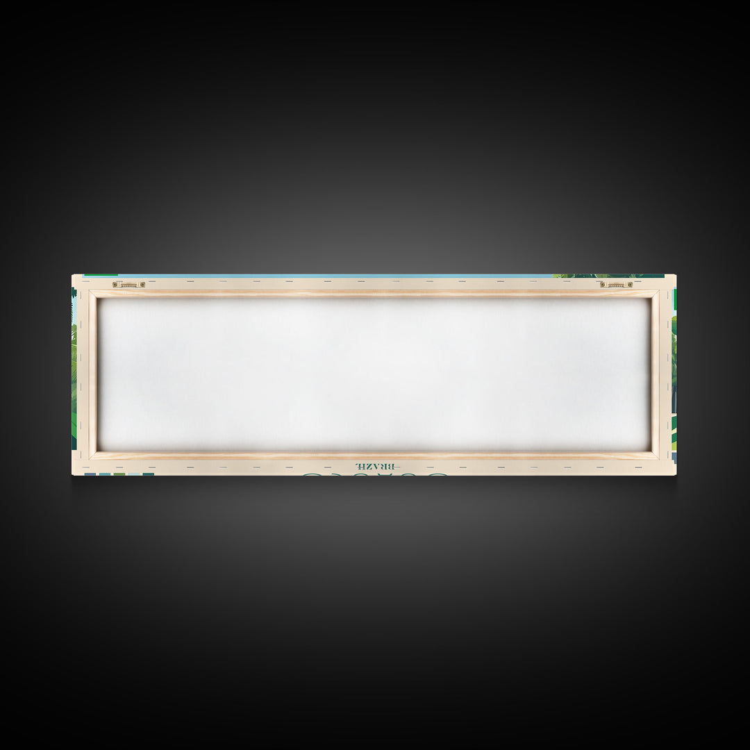 Osasco, Brazil Panoramic Travel Poster Canvas Print, Osasco, Brazil Painting, Brazil Art, Osasco Travel Art, Living Room Painting