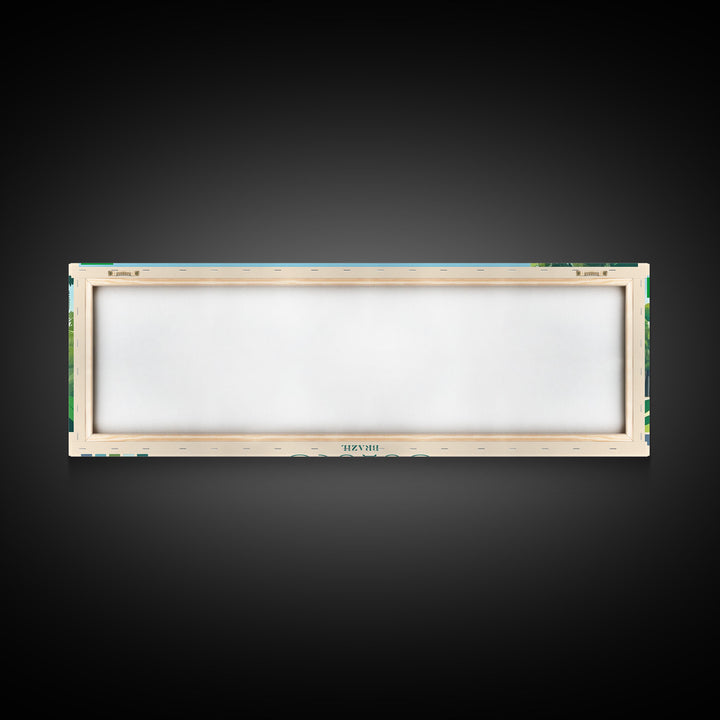 Osasco, Brazil Panoramic Travel Poster Canvas Print, Osasco, Brazil Painting, Brazil Art, Osasco Travel Art, Living Room Painting