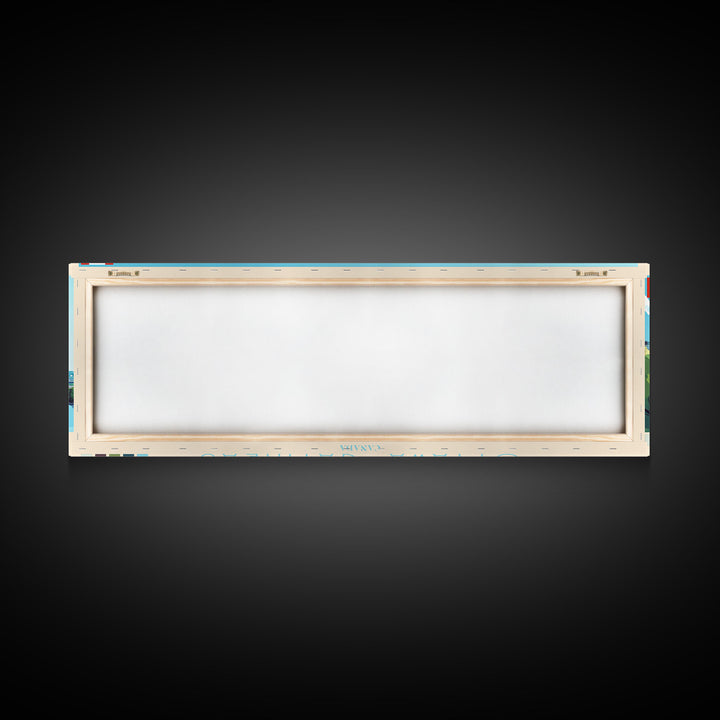 Ottawa–Gatineau, Canada Travel Poster Panoramic Canvas Print, Ottawa–Gatineau, Canada Painting, Canada Art, Ottawa–Gatineau Travel Art, Guest Room Painting