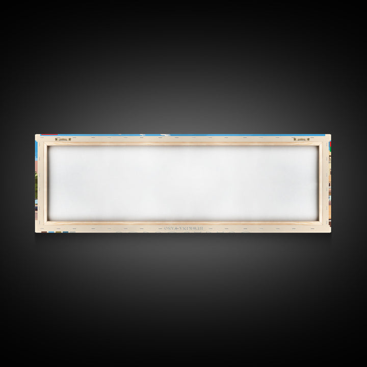 Ouagadougou, Burkina Faso Panoramic Travel Poster Canvas Print, Ouagadougou, Burkina Faso Painting, Burkina Faso Art, Ouagadougou Panoramic Travel Art, Travel Painting