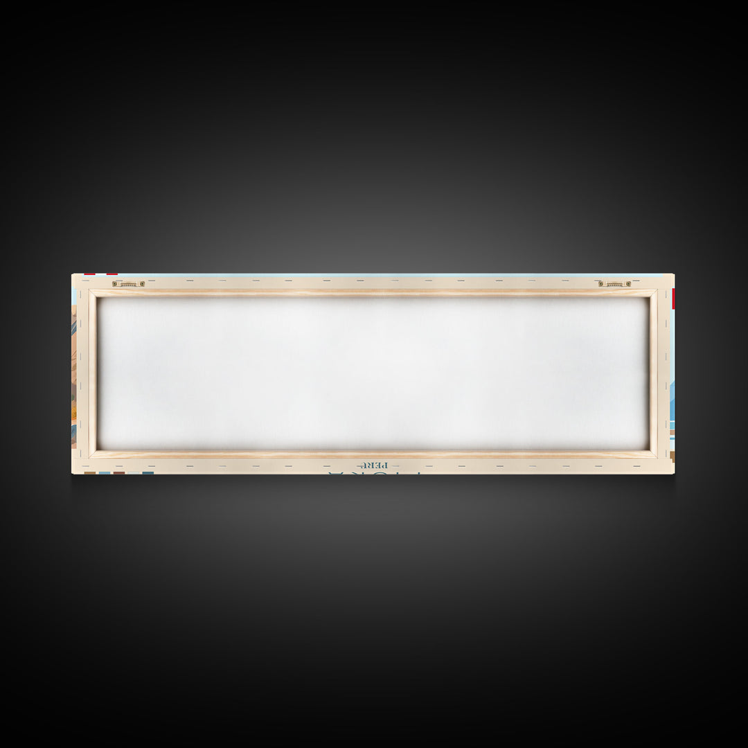 Piura, Peru Panoramic Travel Poster Canvas Print, Piura, Peru Painting, Peru Art, Piura Panoramic Travel Art, Travel Painting