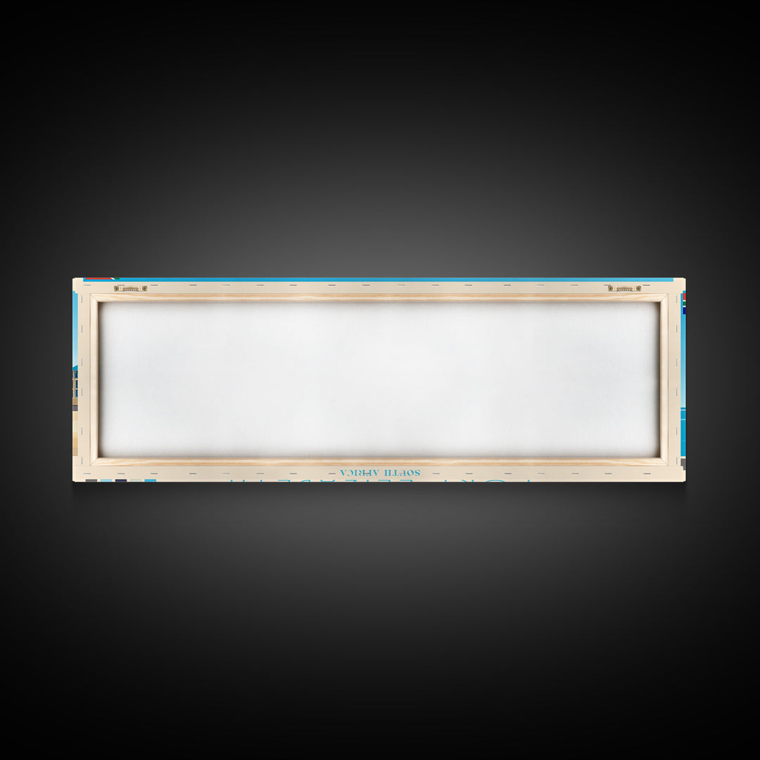 Port Elizabeth, South Africa Panoramic Travel Poster Canvas Print, Port Elizabeth, South Africa Painting, South Africa Art, Port Elizabeth Travel Art, Guest Room Painting