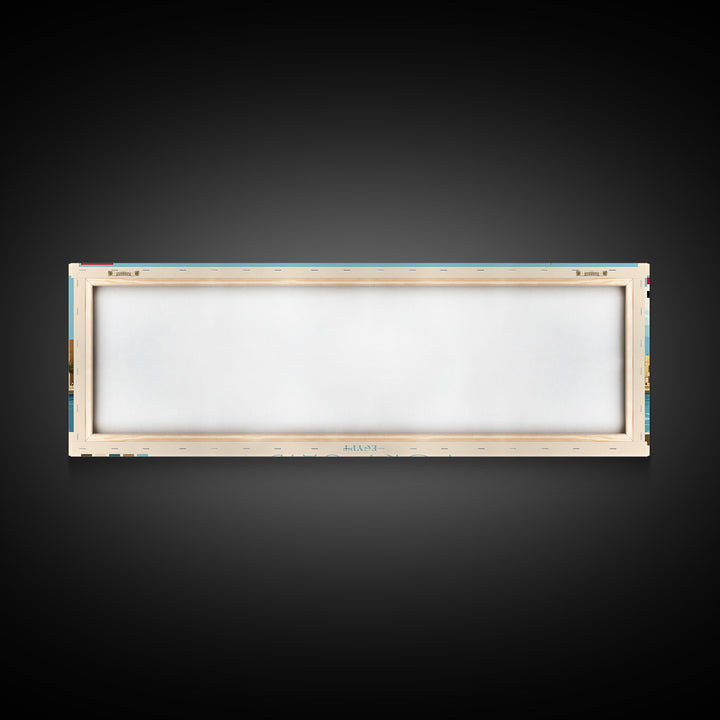 Porto Alegre, Brazil Panoramic Travel Poster Canvas Print, Porto Alegre, Brazil Painting, Brazil Art, Porto Alegre Travel Art, Living Room Painting