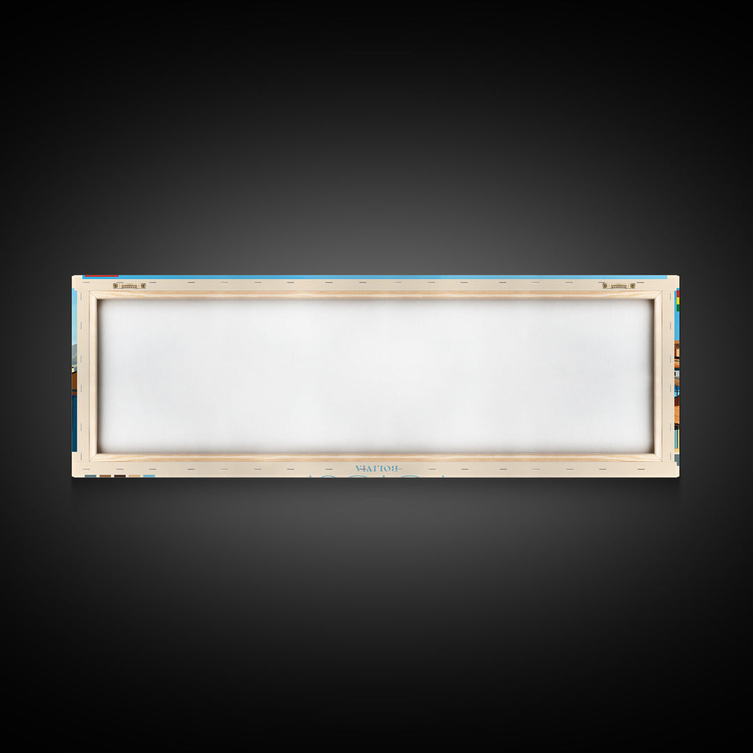 Potosi, Bolivia Panoramic Travel Poster Canvas Print, Potosi, Bolivia Painting, Bolivia Art, Potosi Panoramic Travel Art, Travel Painting