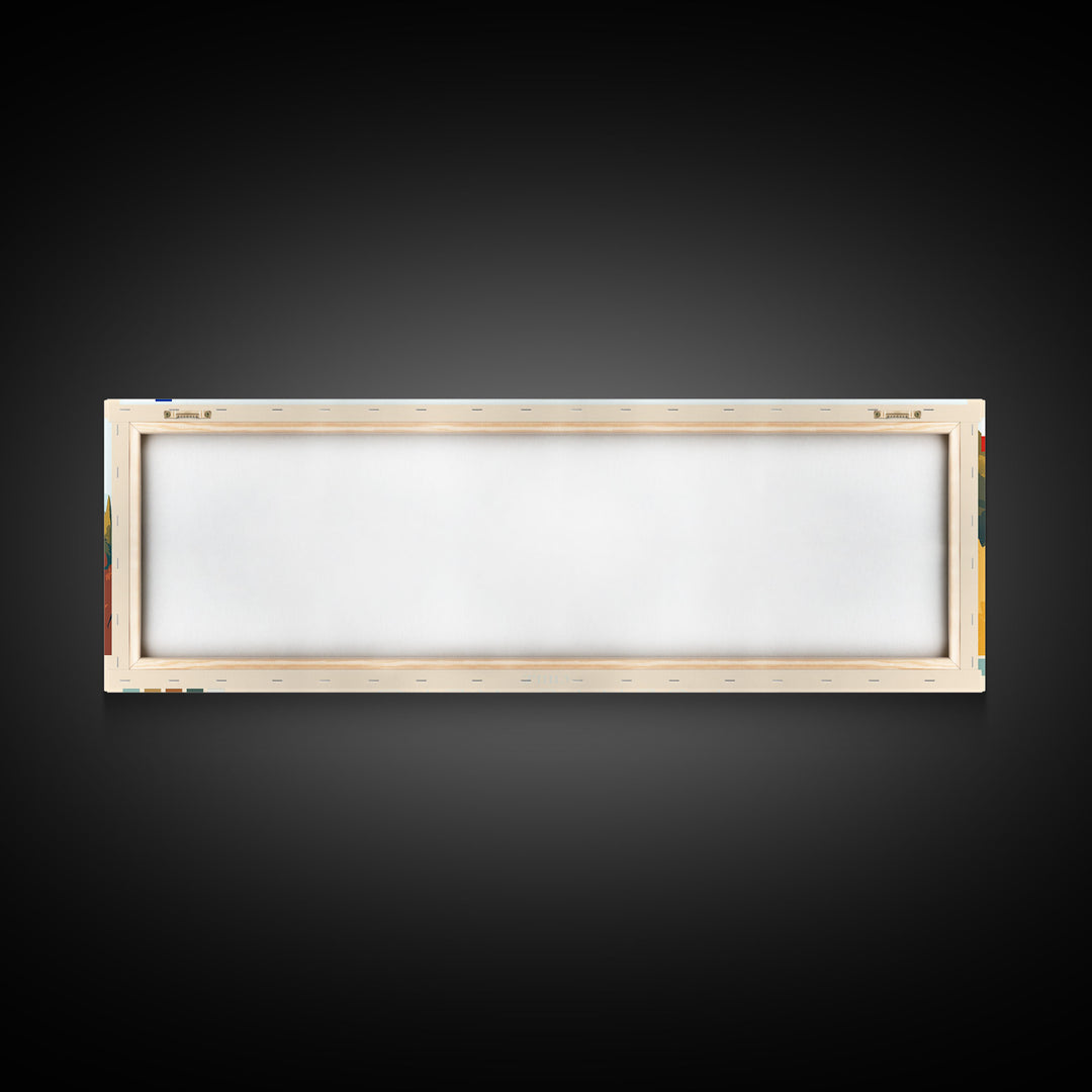 Puente Alto, Chile Panoramic Travel Poster Canvas Print, Puente Alto, Chile Painting, Chile Art, Puente Alto Travel Art, Guest Room Painting