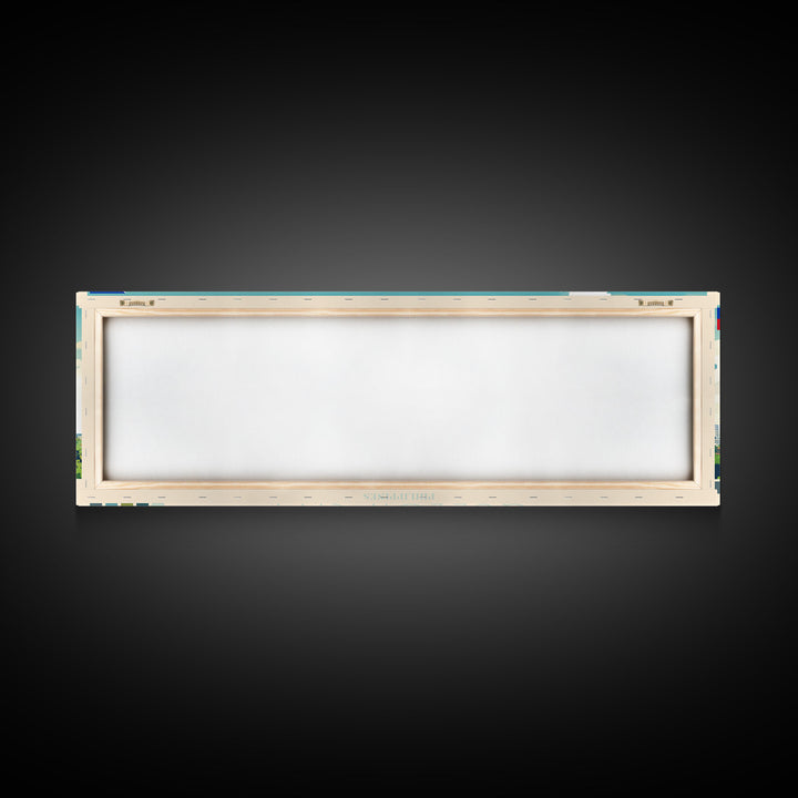 Quezon City, Philippines Travel Poster Panoramic Canvas Print, Quezon City, Philippines Painting, Philippines Art, Quezon City Travel Art, Guest Room Painting