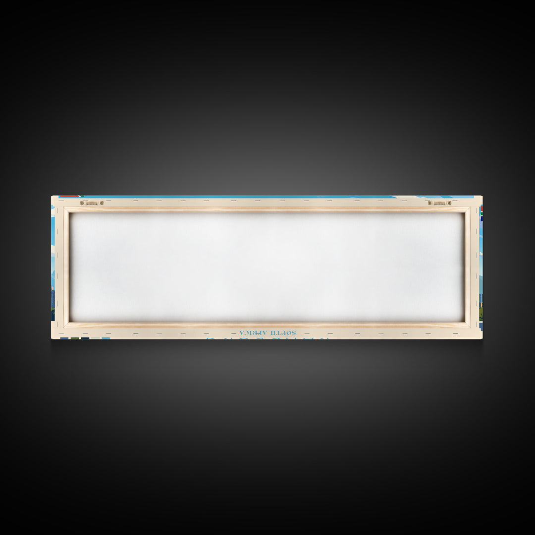 Randburg, South Africa Panoramic Travel Poster Canvas Print, Randburg, South Africa Painting, South Africa Art, Randburg Travel Art, Guest Room Painting