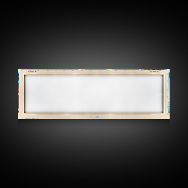 Recife, Brazil Travel Poster Panoramic Canvas Print, Recife, Brazil Painting, Brazil Art, Recife Travel Art, Guest Room Painting