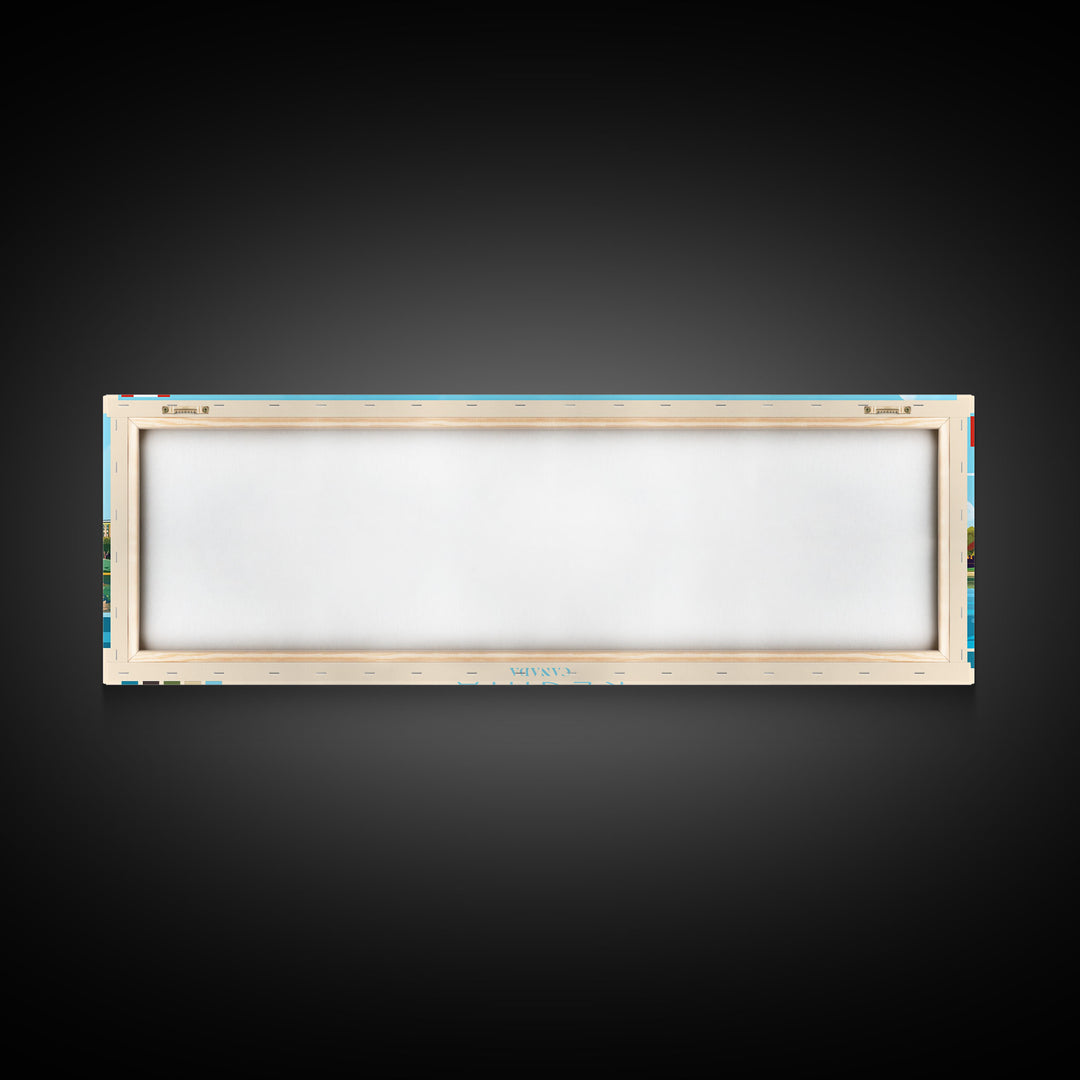 Regina, Canada Panoramic Travel Poster Canvas Print, Regina, Canada Painting, Canada Art, Regina Panoramic Travel Art, Travel Painting