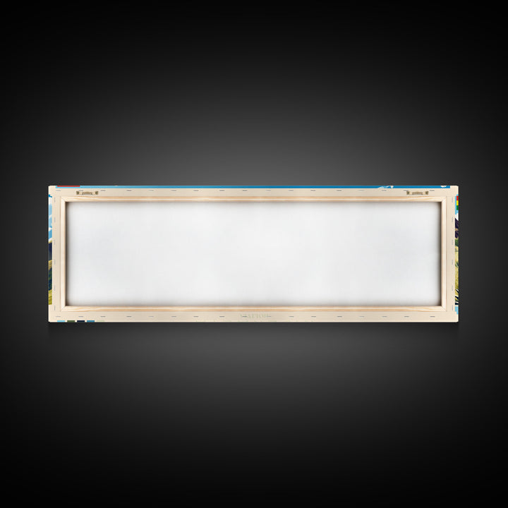 Riberalta, Bolivia Panoramic Travel Poster Canvas Print, Riberalta, Bolivia Painting, Bolivia Art, Riberalta Travel Art, Guest Room Painting