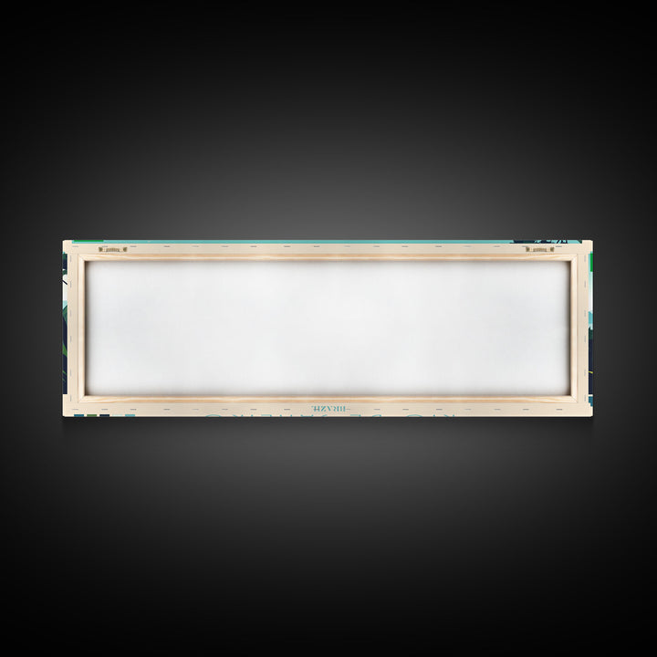 Rio de Janeiro, Brazil Panoramic Travel Poster Canvas Print, Rio de Janeiro, Brazil Painting, Brazil Art, Rio de Janeiro Travel Art, Living Room Painting