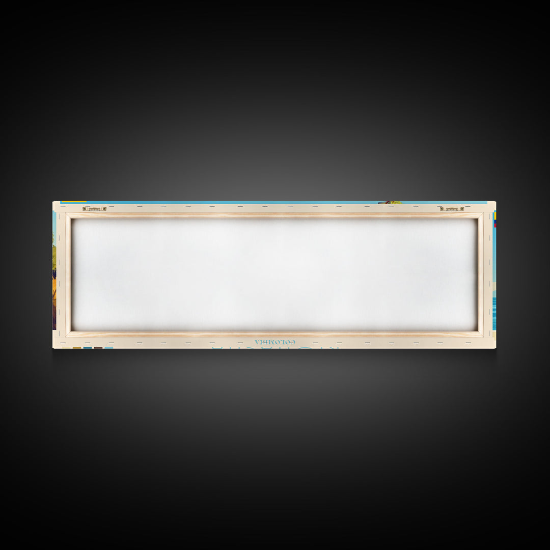 Riohacha, Colombia Travel Poster Panoramic Canvas Print, Riohacha, Colombia Painting, Colombia Art, Riohacha Travel Art, Guest Room Painting