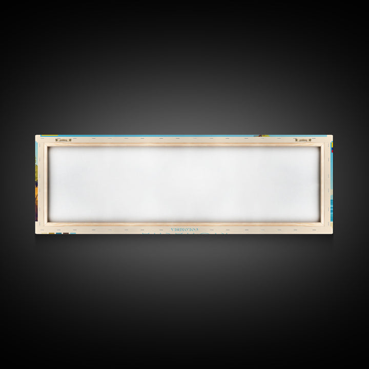 Riohacha, Colombia Travel Poster Panoramic Canvas Print, Riohacha, Colombia Painting, Colombia Art, Riohacha Travel Art, Guest Room Painting