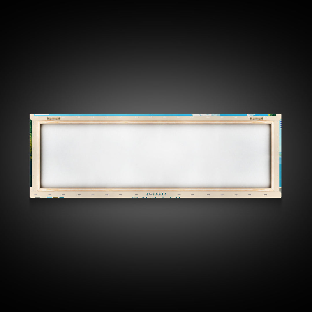 Rivera, Uruguay Panoramic Travel Poster Canvas Print, Rivera, Uruguay Painting, Uruguay Art, Rivera Travel Art, Guest Room Painting