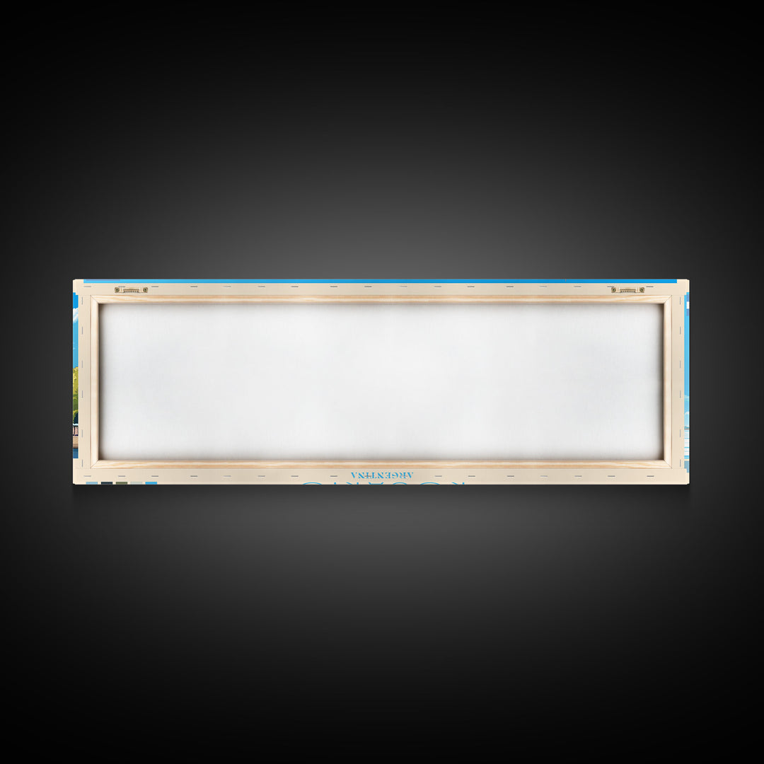 Rosario, Argentina Panoramic Travel Poster Canvas Print, Rosario, Argentina Painting, Argentina Art, Rosario Panoramic Travel Art, Travel Painting